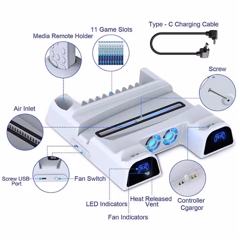 پایه خنک کننده PS5 دابی مدل TP5-1511