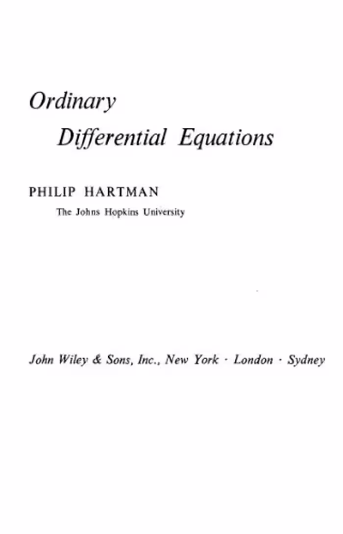 خرید و دانلود نسخه کامل کتاب Ordinary Differential Equations