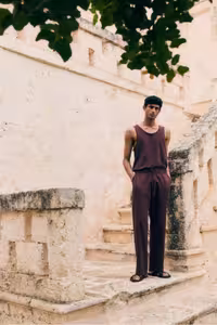 ست پیژامه مردانه لباس خواب آستین بالا و پایین H&M