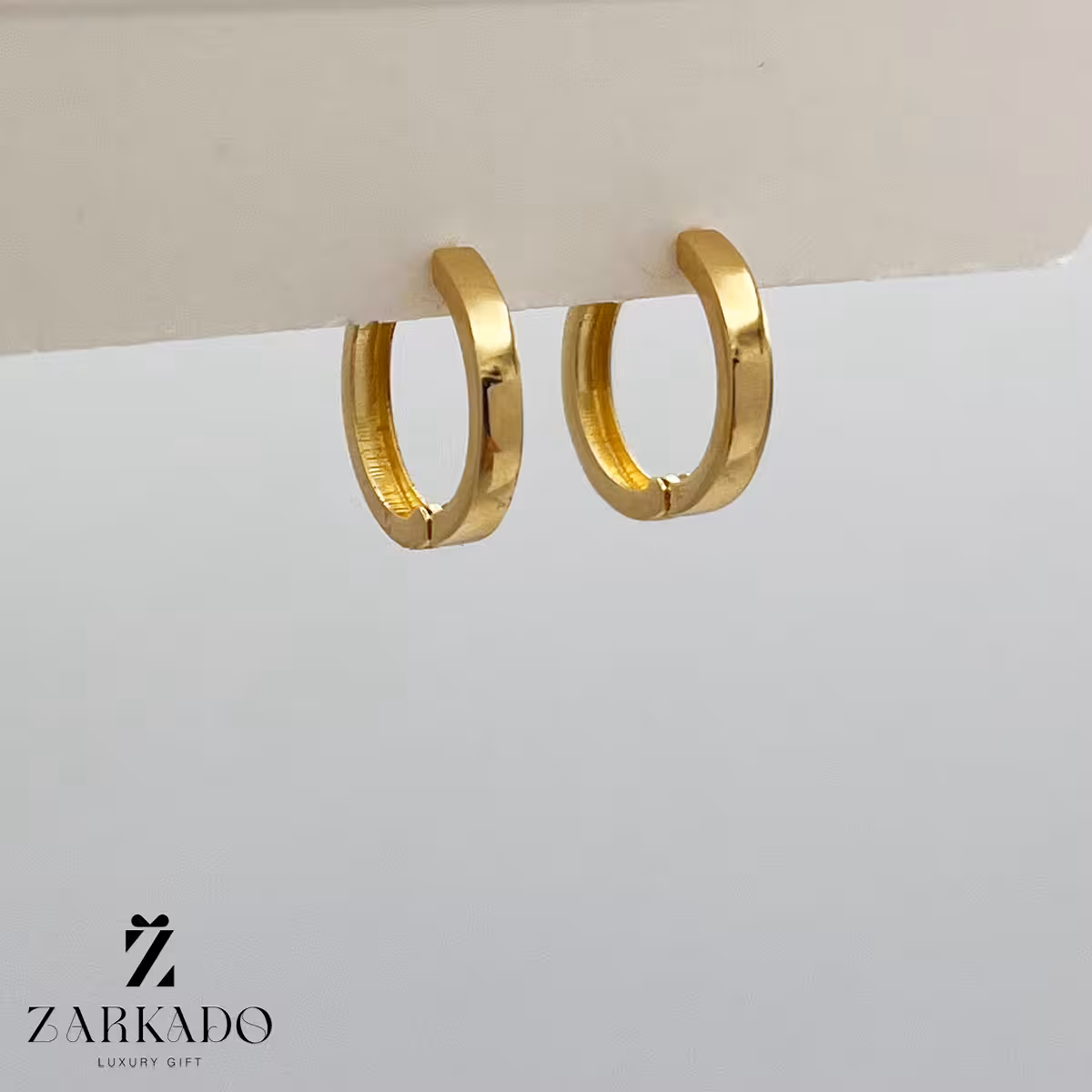 گوشواره حلقه ای طلا ساده سایز 2 کد E14047