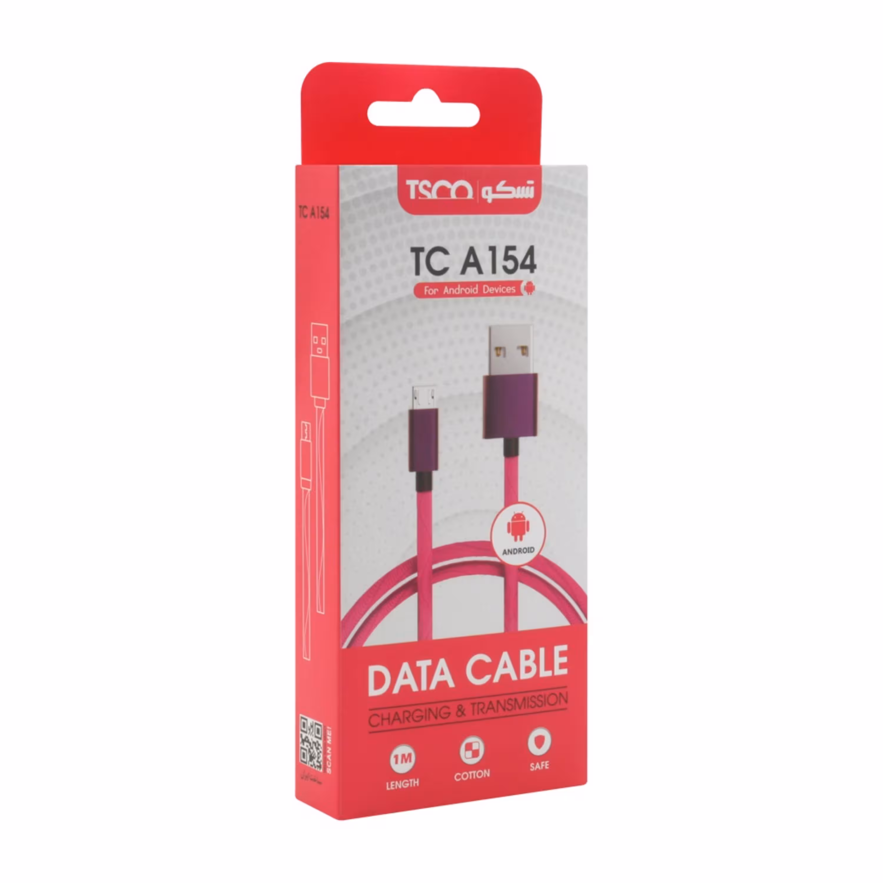 کابل تبدیل USB به microUSB تسکو مدل TC A154 طول 1 متر
