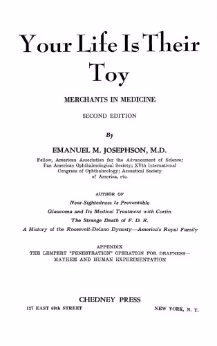 خرید و دانلود نسخه کامل کتاب Your Life is Their Toy: Merchants in Medicine