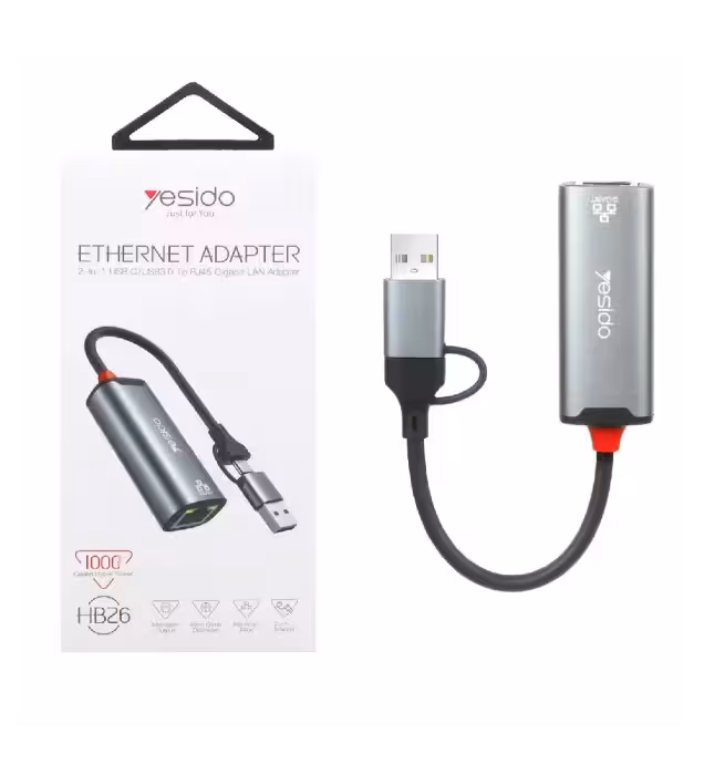 هاب 2 پورت یسیدو USB3.0 مدل HB26