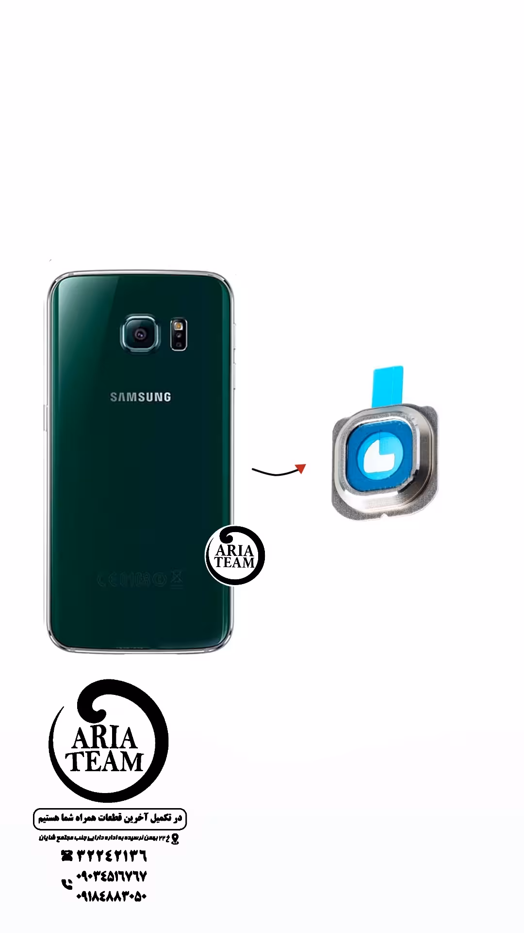 شیشه لنز دوربین سامسونگ s6