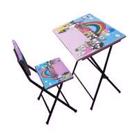 میز تحریر بدون باکس تاشو  - به همراه صندلی - طرح کیتی (پس کرایه)