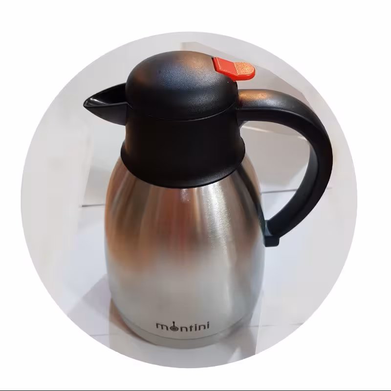 فلاسک مونتینی ظرفیت 1.5 لیتر استیل دکمه ای 