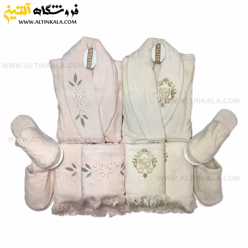 سرویس حوله عروس و داماد 12تکه گلدوزی ELOYA
