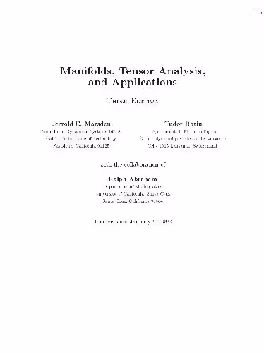 خرید و دانلود نسخه کامل کتاب Jerrold E Marsden Tudor Ratiu Ralph Abraham Manifolds Tensor Analysis and Applications
