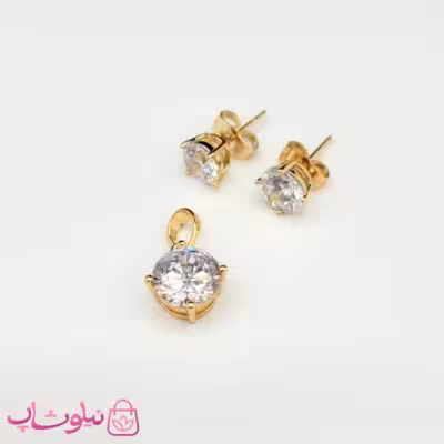 نیم ست زنانه مینیمال ژوپینگ مدل نگین دایره سفید کد 119