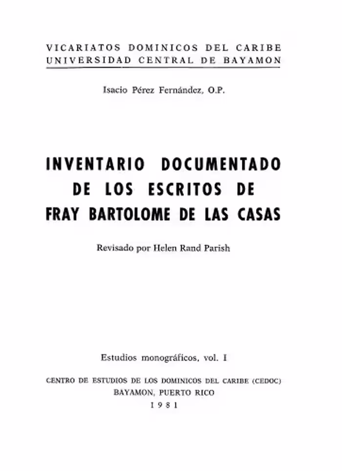 خرید و دانلود نسخه کامل کتاب Inventario documentado de los escritos de fray Bartolomé de las Casas
