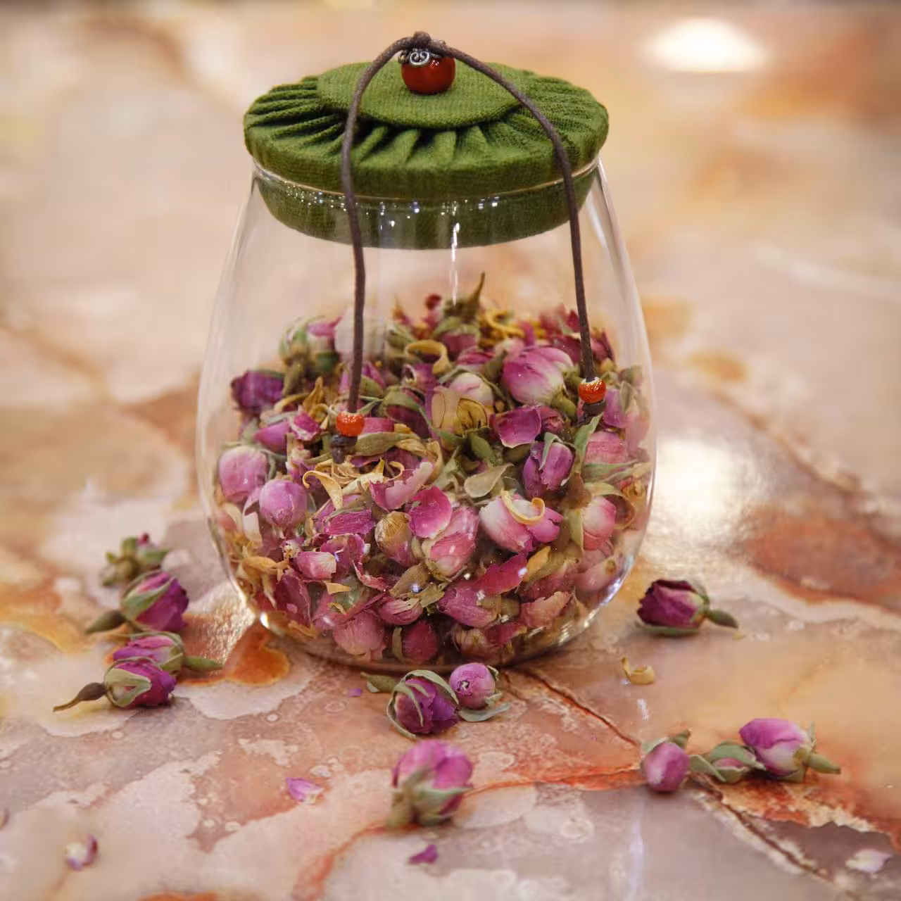 بانکه پیرکس درب پارچه ای کوچک سبز آسا