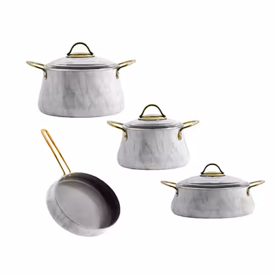 سرویس پخت و پز 7 پارچه بریونی مدل ماربل کد 00