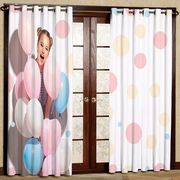 پرده مدل  بادکنکی هازان پانچی کد 1 سایز 280x140 سانتی متر