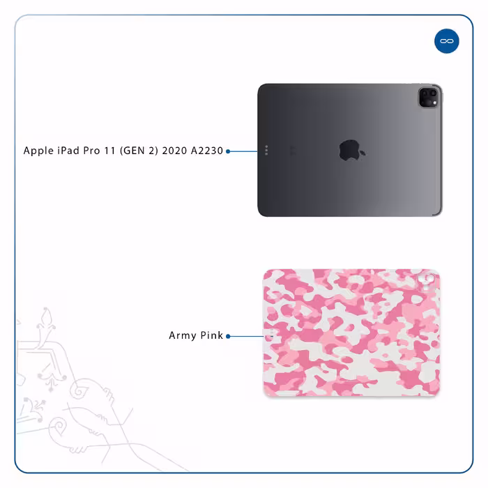 برچسب پوششی ماهوت مدل Army-Pink مناسب برای تبلت اپل iPad Pro 11 (GEN 2) 2020 A2230