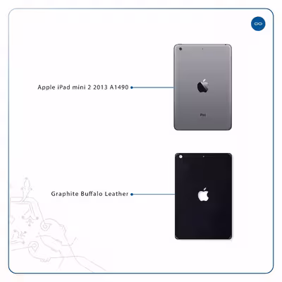 برچسب پوششی ماهوت مدل Graphite Buffalo Leather مناسب برای تبلت اپل iPad mini 2 2013 A1490