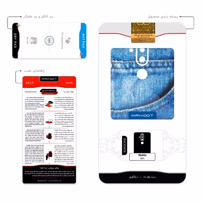 برچسب پوششی ماهوت مدل Fabric Texture 7 مناسب برای گوشی موبایل نوکیا X71