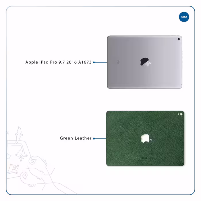 برچسب پوششی ماهوت مدل Green-Leather مناسب برای تبلت اپل iPad Pro 9.7 2016 A1673