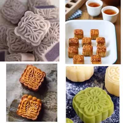 قالب شیرینی به گز مدل فشاری بیسکوییت کلمپه لوکس مجموعه 7 عددی