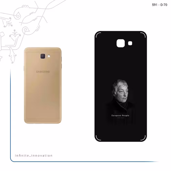 برچسب پوششی ماهوت مدل Portrait of a European Woman مناسب برای گوشی موبایل سامسونگ Galaxy J5 Prime