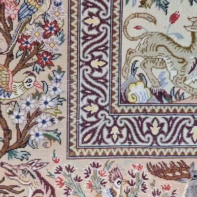 فرش دستبافت سه و نیم متری اصفهان رضوانی کد 768