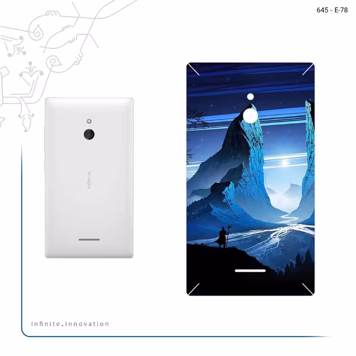 برچسب پوششی ماهوت مدل Blue Mountains Digital Art مناسب برای گوشی موبایل نوکیا XL