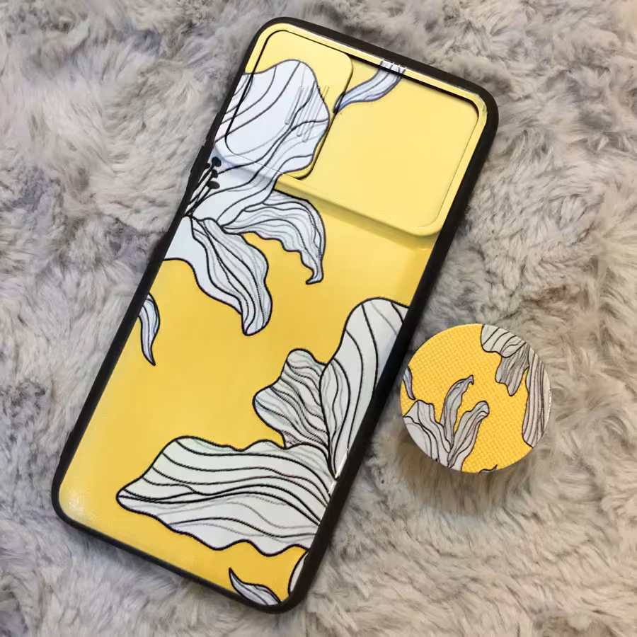 کاور طرح ارکیده کد S6400 مناسب برای گوشی موبایل سامسونگ Galaxy A71 به همراه پایه نگهدارنده