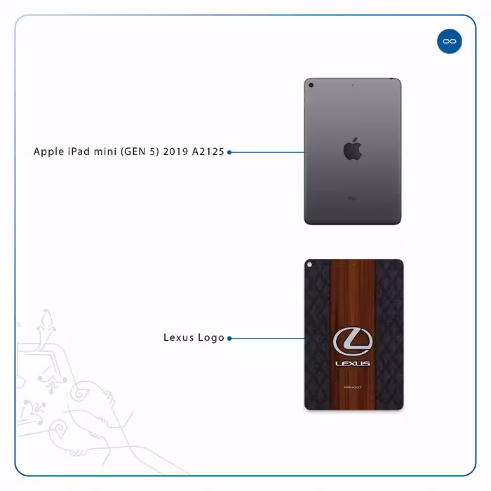 برچسب پوششی ماهوت مدل Lexus-Logo مناسب برای تبلت اپل iPad mini (GEN 5) 2019 A2125