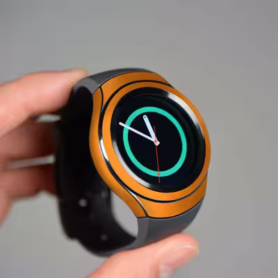 برچسب ماهوت طرح Matte-Orange مناسب برای ساعت هوشمند سامسونگ Galaxy Gear S2