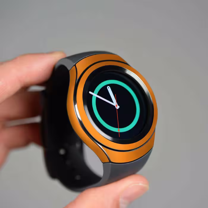 برچسب ماهوت طرح Matte-Orange مناسب برای ساعت هوشمند سامسونگ Galaxy Gear S2