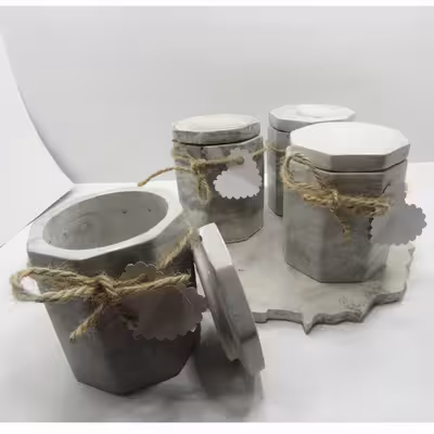 جای ادویه 4 پارچه طرح سنگی کد 667 به همراه سینی