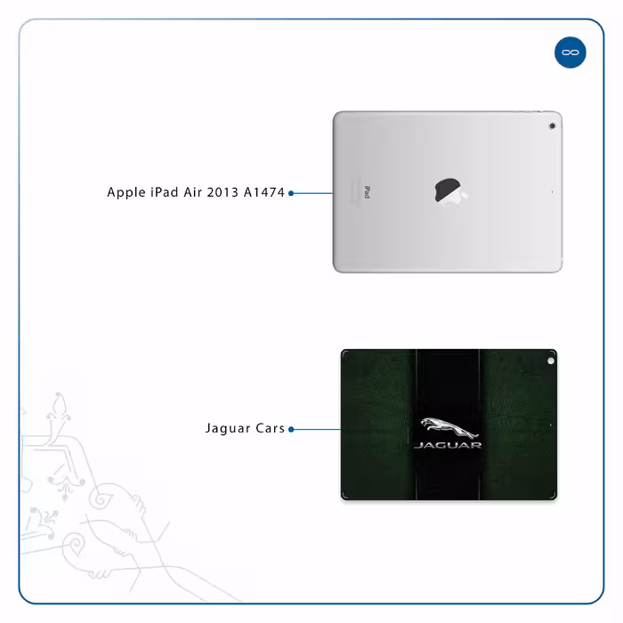 برچسب پوششی ماهوت مدل Jaguar Cars مناسب برای تبلت اپل iPad Air 2013 A1474