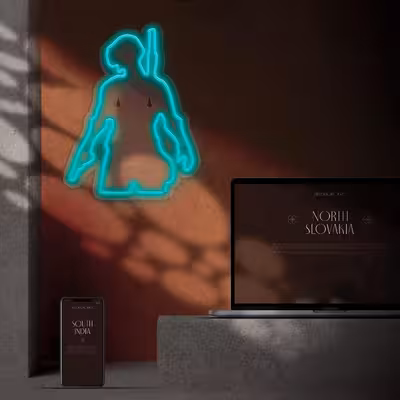 چراغ دیواری نئون دیزاین طرح Pubg-GL_TBL