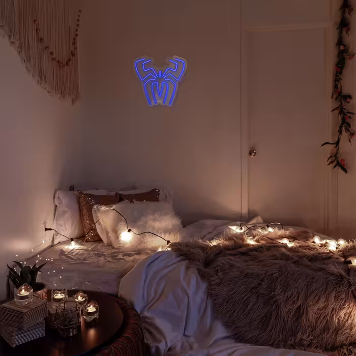 چراغ دیواری نئون دیزاین طرح Spider-GL_BL