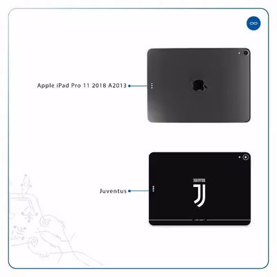 برچسب پوششی ماهوت مدل Juventus مناسب برای تبلت اپل iPad Pro 11 2018 A2013