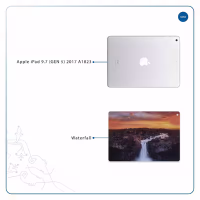 برچسب پوششی ماهوت مدل Waterfall مناسب برای تبلت اپل iPad 9.7 (GEN 5) 2017 A1823