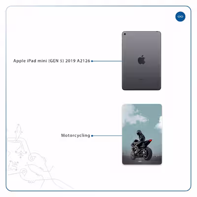 برچسب پوششی ماهوت مدل Motorcycling مناسب برای تبلت اپل iPad mini (GEN 5) 2019 A2126