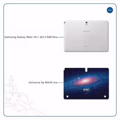 برچسب پوششی ماهوت مدل Universe-by-NASA-4 مناسب برای تبلت سامسونگ Galaxy Note 10.1 2012 N8010
