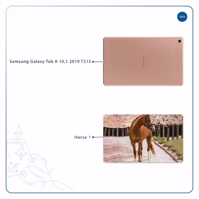 برچسب پوششی ماهوت مدل Horse-1 مناسب برای تبلت سامسونگ Galaxy Tab A 10.1 2019 T515