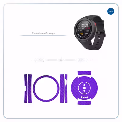 برچسب ماهوت طرح Purple Fiber مناسب برای ساعت هوشمند شیایومی Amazfit Verge