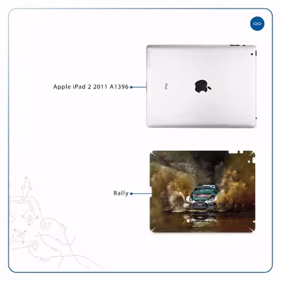 برچسب پوششی ماهوت مدل Rally مناسب برای تبلت اپل iPad 2 2011 A1396