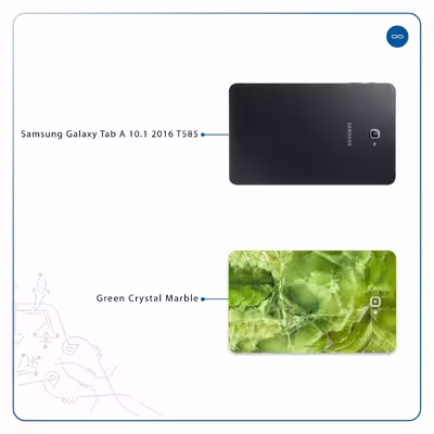 برچسب پوششی ماهوت مدل Green Crystal Marble مناسب برای تبلت سامسونگ Galaxy Tab A 10.1 2016 T585