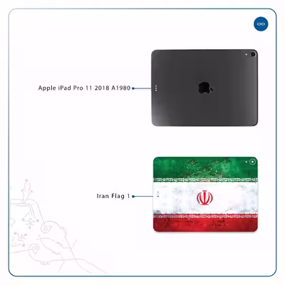 برچسب پوششی ماهوت مدل Iran-Flag-1 مناسب برای تبلت اپل iPad Pro 11 2018 A1980