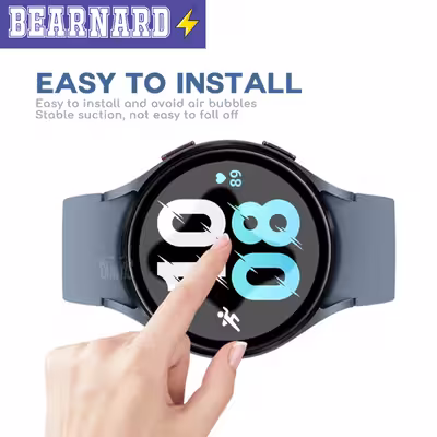 محافظ صفحه نمایش شیشه‌ای برنارد مدل SH-BR مناسب برای ساعت هوشمند سامسونگ Galaxy Watch 4 40mm بسته سه عددی