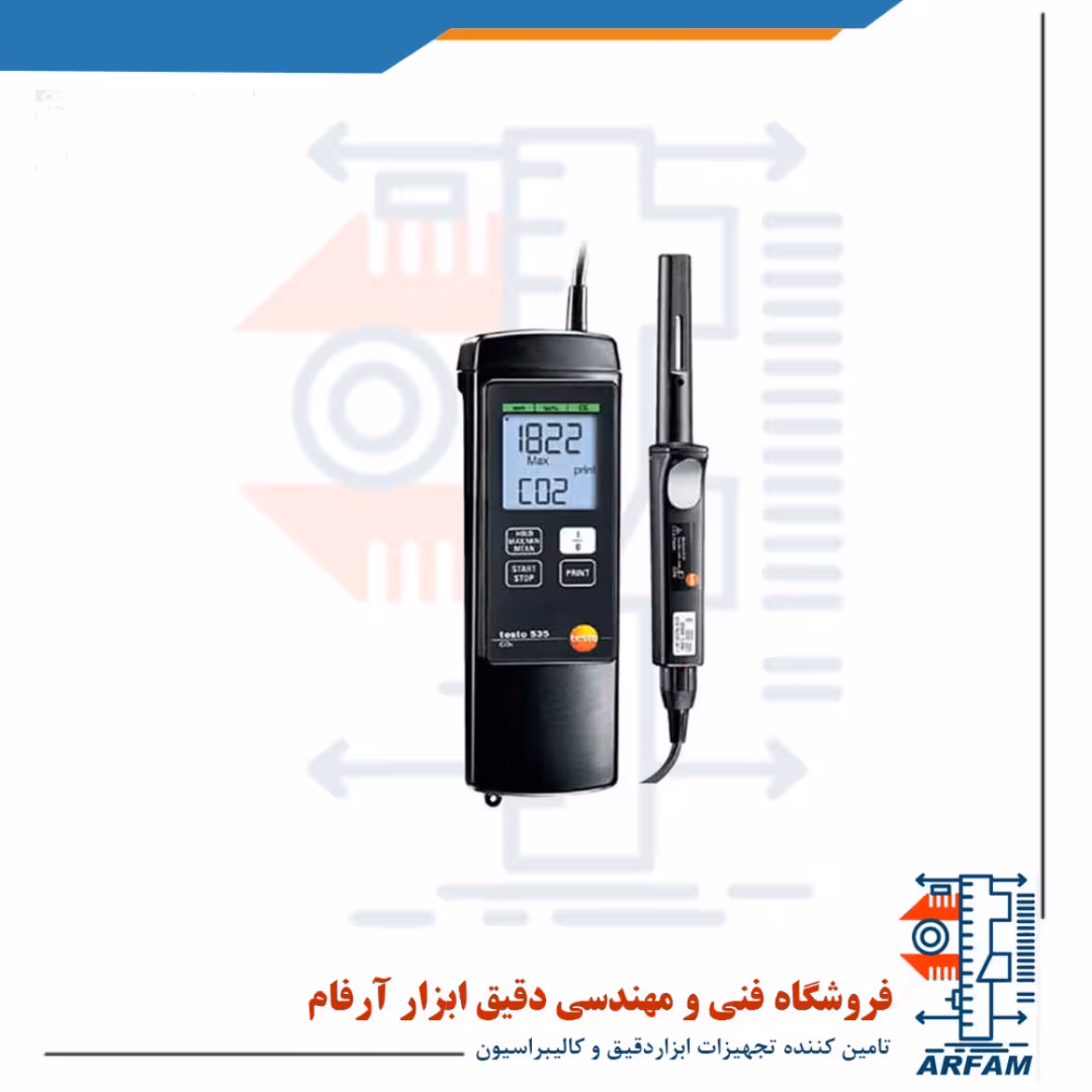 CO2 - کربن دی اکسید محیطی با پراب جدا تستو TESTO 535