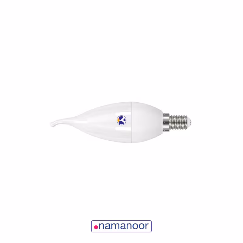 لامپ ال ای دی اشکی 5 وات مدل CA37 نمانور با پایه E14