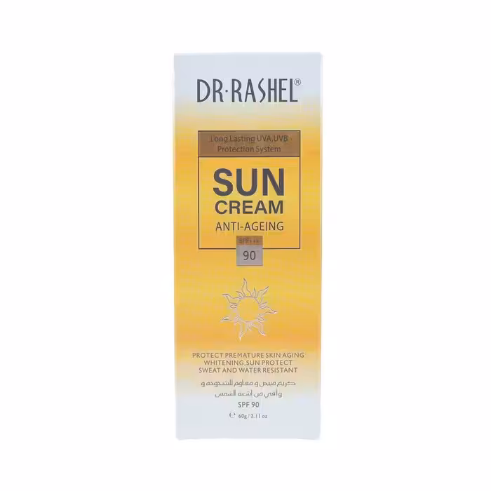 کرم ضد آفتاب دکتر راشل Dr Rashel مدل Anti-Ageing رنگ زرد SPF 90 وزن 60 گرم