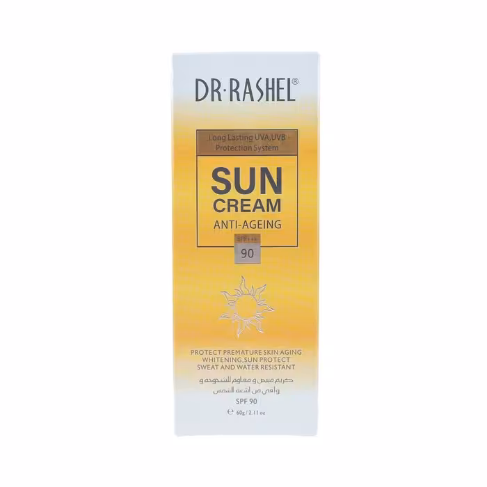 کرم ضد آفتاب دکتر راشل Dr Rashel مدل Anti-Ageing رنگ زرد SPF 90 وزن 60 گرم