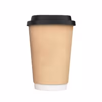 لیوان کاغذی کرافت دوجداره (هالو) 360cc سالینا کارتن 700 عددی به همراه درب