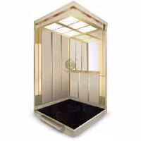 کابین آسانسور استیل طلایی کد 10306
