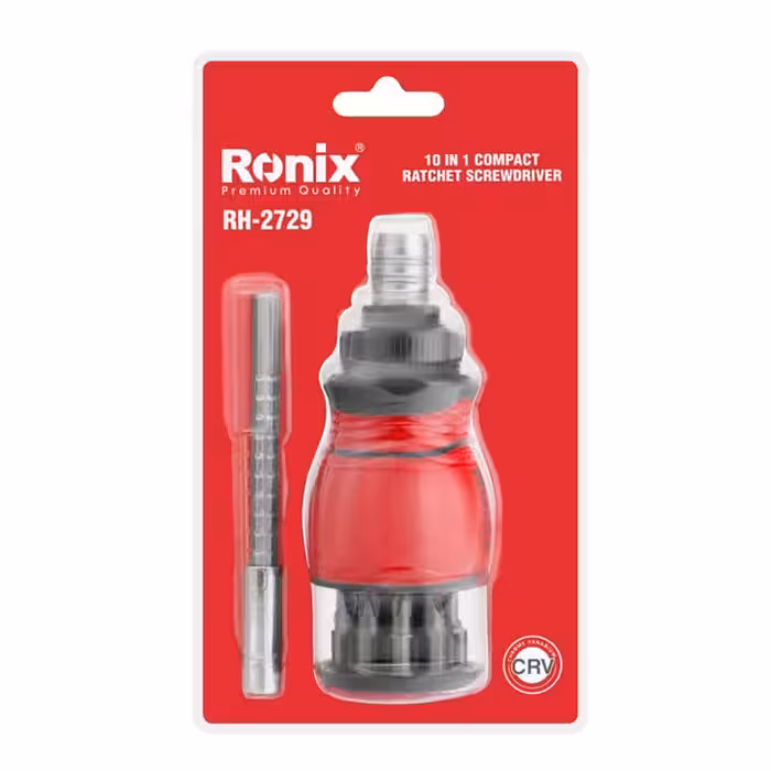 پیچگوشتی جغجغه ای مشتی با متعلقات-دارای 10 عدد سر پیچگوشتی رونیکس مدل RH-2729